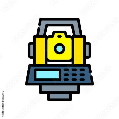 Total Station lineal color icon