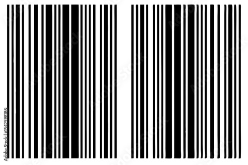 Abstract Barcode Pattern Black and White Vertical Lines Graphic Design