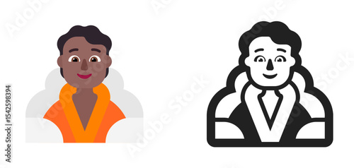 Person in Steam Bath Brown Orange