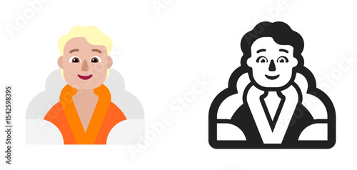Person in Steam Bath Light Orange