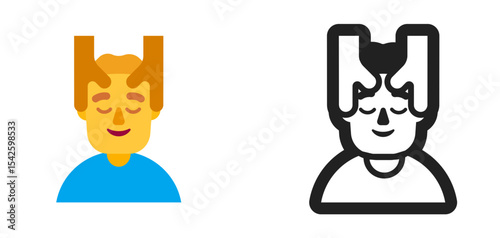 Person Getting Massage Blue