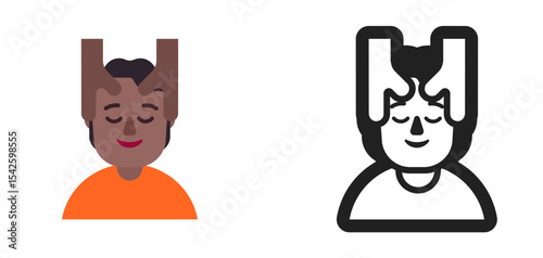 Person Getting Massage Brown Orange