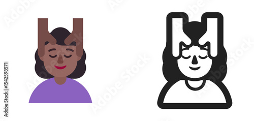 Person Getting Massage Brown Purple