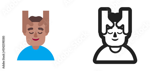Person Getting Massage Medium Blue