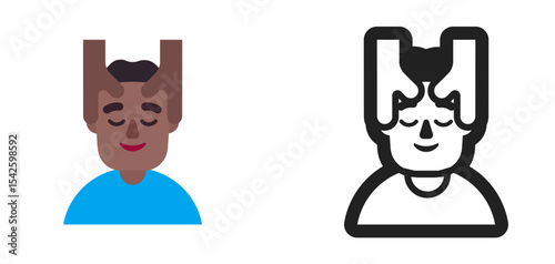 Person Getting Massage Brown Blue