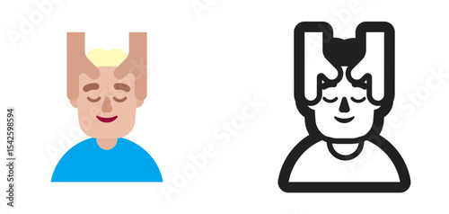 Person Getting Massage Light Blue