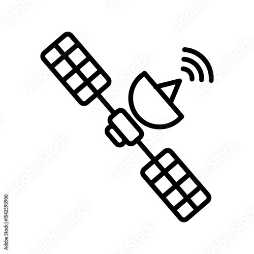  satellite icon white on background