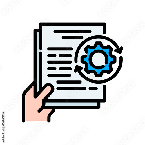 Process Documentation lineal color icon