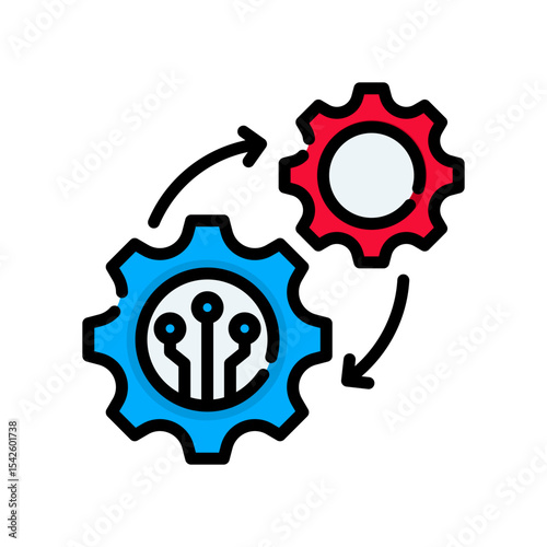 Automation lineal color icon