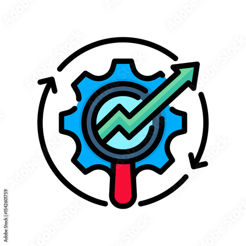 Optimization lineal color icon