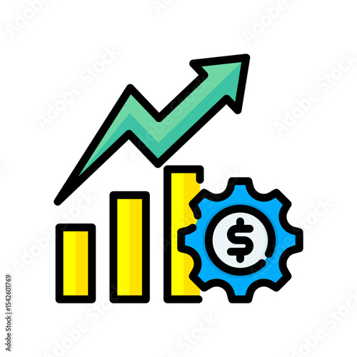 Production Efficiency lineal color icon