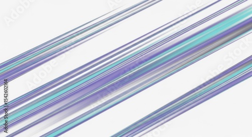 Diagonal lines in shades of blue and purple create a modern abstract pattern on a white background