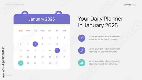 Daily Planner Calendar Infographic