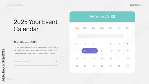 2025 Calendar Event Infographic