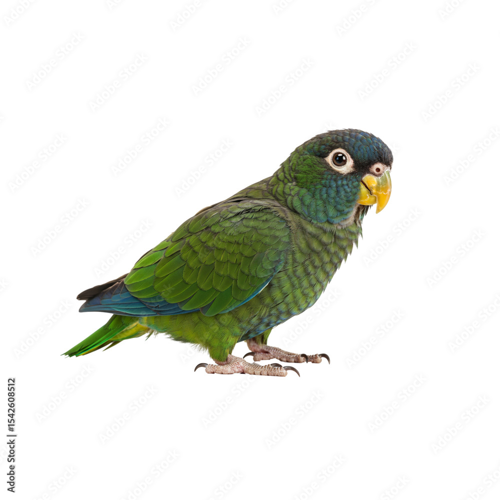 Fototapeta premium green parrot on transparent background