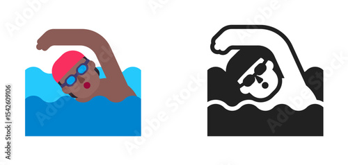 Swimmer Brown Orange