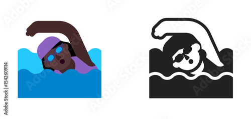 Swimmer Dark Purple
