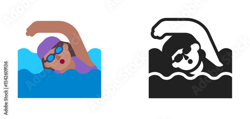 Swimmer Medium Purple
