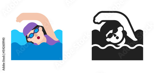 Swimmer Pale Purple