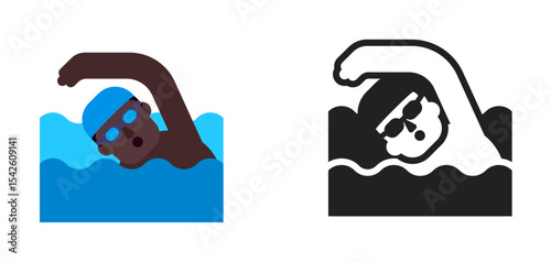 Swimmer Dark Blue