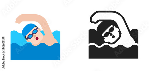 Swimmer Pale Blue