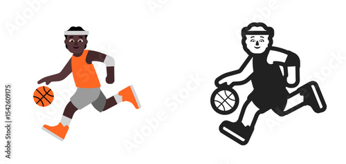 Basketball Player Dark Orange