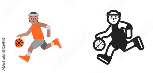 Basketball Player Medium Orange