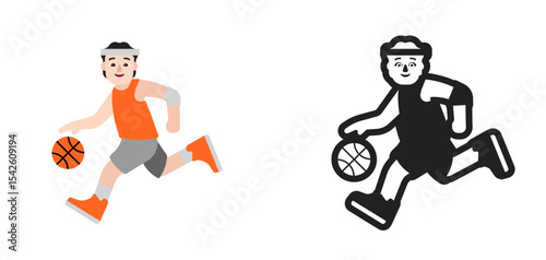 Basketball Player Pale Orange