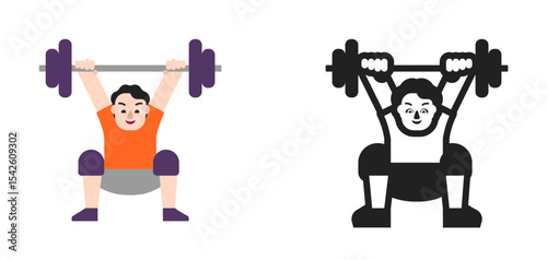Weight Lifter Pale Orange