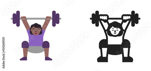 Weight Lifter Brown Purple