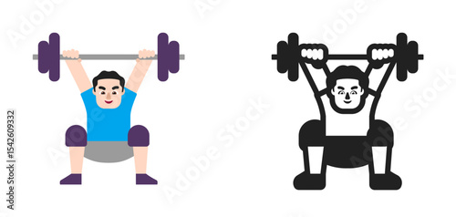 Weight Lifter Pale Blue