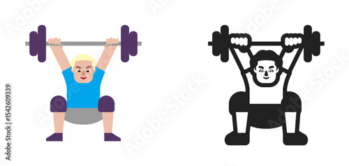 Weight Lifter Light Blue