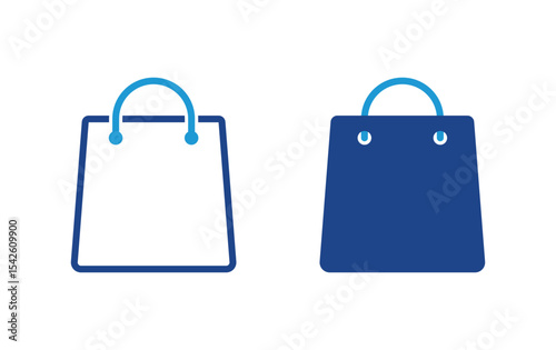 Shopping bag icon, Shopping bag sign vector	