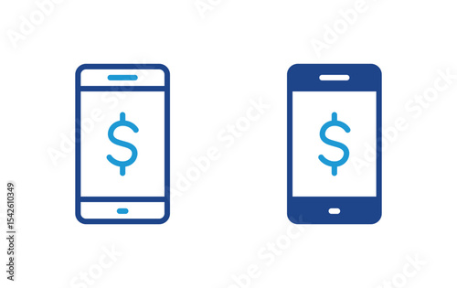 Smartphone with dollar symbol icon vector	