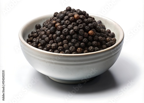 Fresh Black Peppercorns in Bowl Aromatic Spice