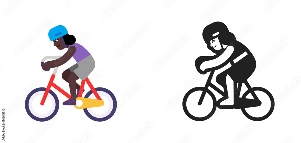 Obraz premium Cyclist Dark Purple