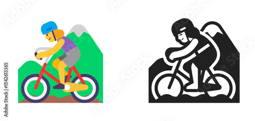 Mountain Biker Yellow