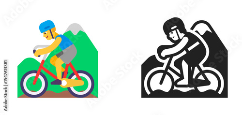 Mountain Biker Blue