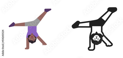 Gymnast Brown Purple