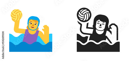 Water Polo Player Purple