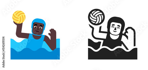 Water Polo Player Dark Blue