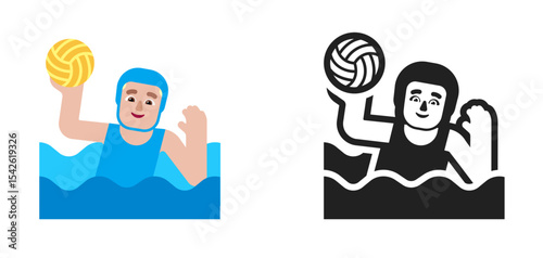 Water Polo Player Light Blue