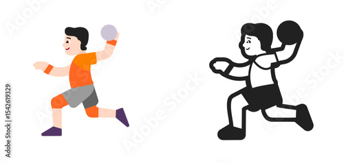 Handball Player Pale Orange