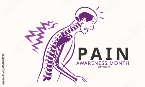 Pain Awareness Month. Pain concept design.