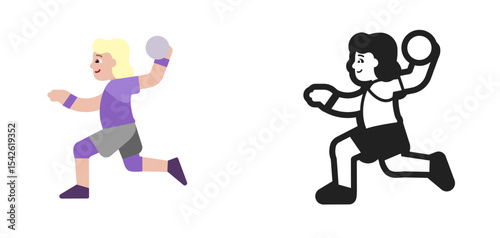Handball Player Light Purple