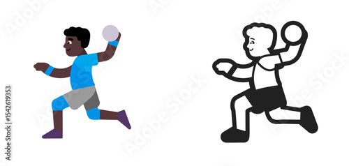 Handball Player Dark Blue