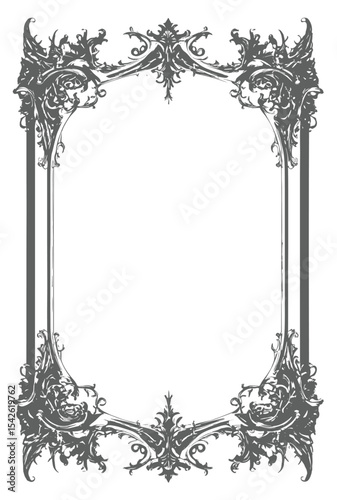 Gothic frame decorative frame with black and white