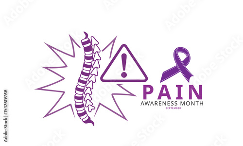 Pain Awareness Month. Pain concept design.