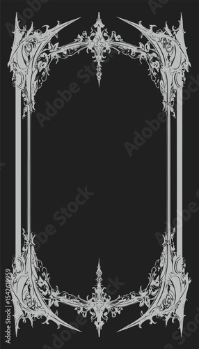 Gothic frame decorative frame with black and white