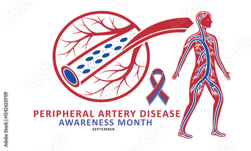Peripheral Artery Disease Awareness Month, concept Background.